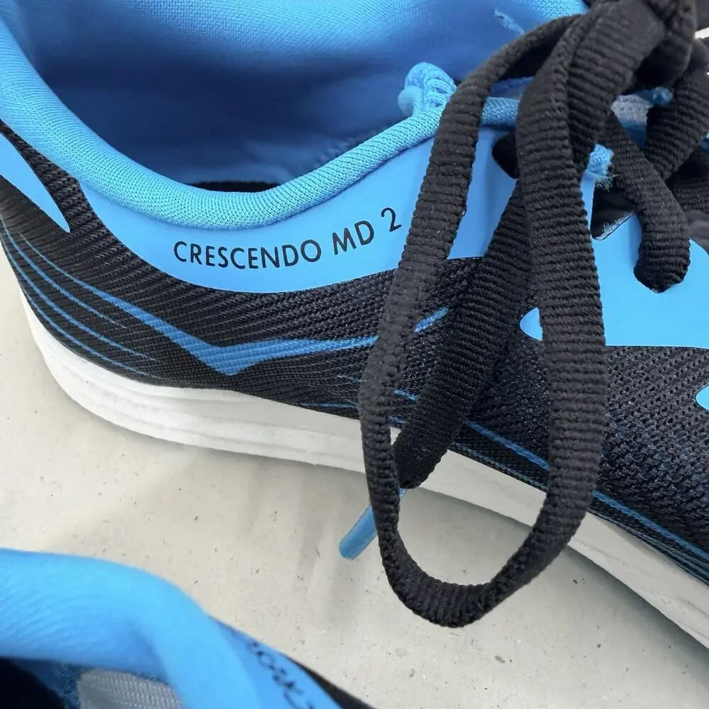 HOKA Crescendo 2 MD Track and Field Shoes 1155116 Black Blue Womens Size 8